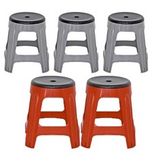 루나하우스 야외 회전의자 그레이 3p + 레드 2p, 그레이, 레드, 1개