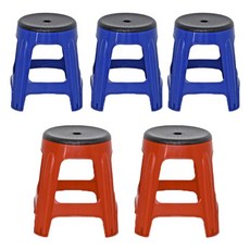 루나하우스 야외 회전의자 블루 3p + 레드 2p, 블루, 레드, 1개