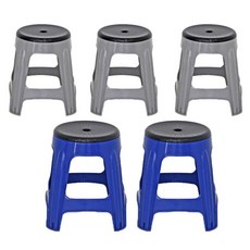 루나하우스 야외 회전의자 그레이 3p + 블루 2p, 그레이, 블루, 1개