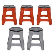 루나하우스 야외 회전의자 레드 3p + 그레이 2p, 레드, 그레이, 1개