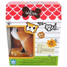 미니킹덤 헬로 웰시코기 강아지 인형, 브라운 + 화이트, 1개