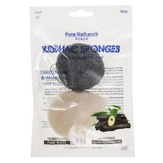 CALA CALA 藍鑽美顏海綿 2入, 竹炭，純白, 1個