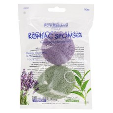 CALA CALA 藍鑽美顏海綿 2入, 綠茶、薰衣草, 1個