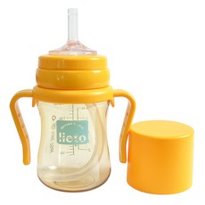lieto MOTHER'S LOVE PPSU雙柄吸管水瓶, 黃色, 200ml, 1個