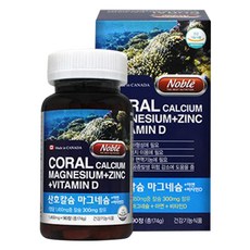 NOBLE CAFE 珊瑚鈣鎂鋅維他命D錠, 90顆, 1罐