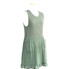 neggo 彩色圓點褶皺連身裙圍裙, 綠色, 1個