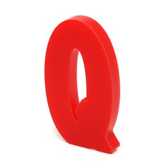 홈 인테리어 소품 아크릴 스텐딩 이니셜 01, Q (레드)