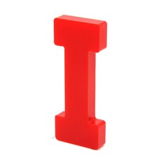 홈 인테리어 소품 아크릴 스텐딩 이니셜 01, I (레드)
