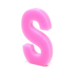 홈 인테리어 소품 아크릴 스텐딩 이니셜 01, S (핑크)