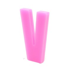 홈 인테리어 소품 아크릴 스텐딩 이니셜 01, V (핑크)