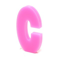 홈 인테리어 소품 아크릴 스텐딩 이니셜 01, C (핑크)