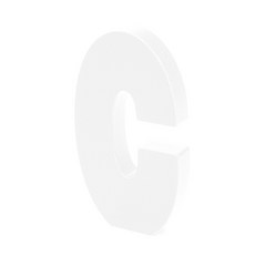 홈 인테리어 소품 아크릴 스텐딩 이니셜 01, C (투명)