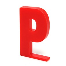 홈 인테리어 소품 아크릴 스텐딩 이니셜 01, P (레드)