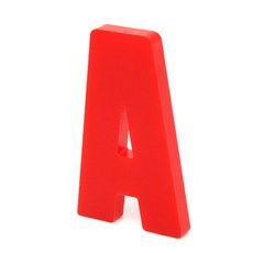 居家裝飾品 壓克力站立式字母 01, A (紅色)