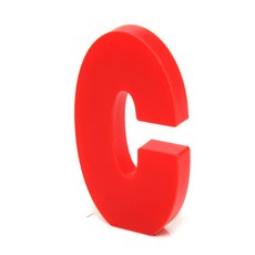 홈 인테리어 소품 아크릴 스텐딩 이니셜 01, C (레드)