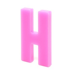 홈 인테리어 소품 아크릴 스텐딩 이니셜 01, H (핑크)