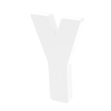 홈 인테리어 소품 아크릴 스텐딩 이니셜 01, Y (투명)