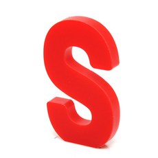 홈 인테리어 소품 아크릴 스텐딩 이니셜 01, S (레드)