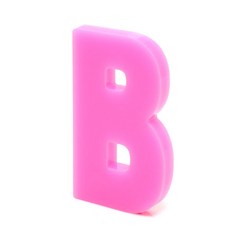 홈 인테리어 소품 아크릴 스텐딩 이니셜 01, B (핑크)