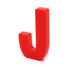 홈 인테리어 소품 아크릴 스텐딩 이니셜 01, J (레드)