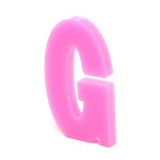 홈 인테리어 소품 아크릴 스텐딩 이니셜 01, G (핑크)