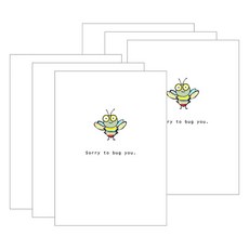 몰리요 일러스트 엽서 카드 6p + 봉투 6p, 괴롭혀서 미안해, 1세트