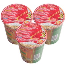 마마 컵 포크 플레이버 컵라면, 3개
