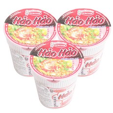 에이스쿡 하우하우 컵 쉬림프 플레이버 컵라면, 3개