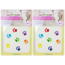 Yecomam Easy Footprint 防滑貼紙 4p, 2件