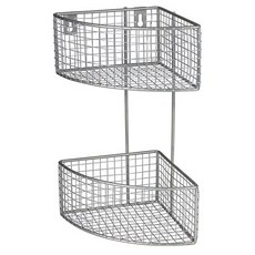 SPECTRUM Diversified Designs 多用途轉角置物籃 2層, 銀色