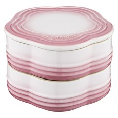 르크루제 플라워 찬합, 핑크블라썸, 1세트