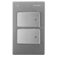 JINHEUNG 雙切開關蓋 銀色, 1個