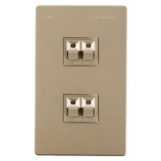 JINHEUNG V系列 棕色 2孔喇叭插孔, 1個