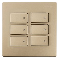 JINHEUNG 6切開關蓋 棕色, 1個