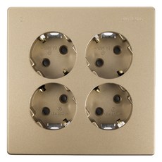 JINHEUNG V系列 棕色 4孔插座, 1個