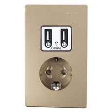 JINHEUNG 1個V系列棕色USB插座, 1個