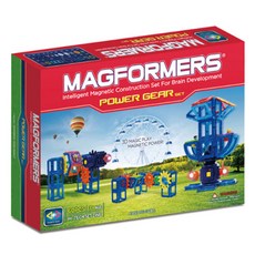 맥포머스 파워 기어 블록 60p 세트, 혼합 색상, 1개
