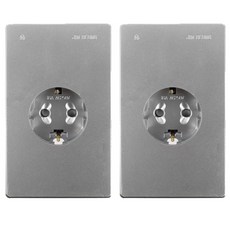 JINHEUNG V系列 銀色 1孔插座, 2個