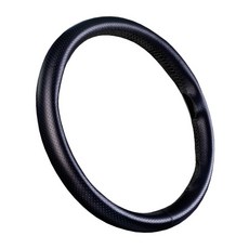 3S DIY皮革打孔方向盤套, 黑色