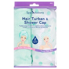 CALA CALA頭髮毛巾+浴帽, 薄荷, 1套