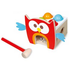 스크래치 똑딱똑딱 부엉이 망치게임, 혼합 색상, 1개