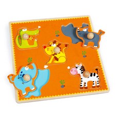 스크래치 아프리카 손잡이퍼즐, 1개, 5개, 5피스