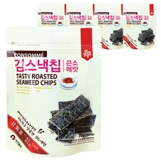 오물조물얌얌 김스낵칩 콘소메맛, 25g, 5개입