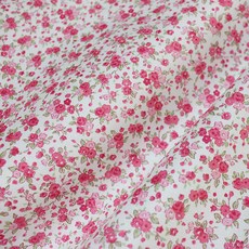 르우홈 쁘띠플라워 패브릭 원단, 핑크, 1개