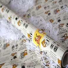 리락쿠마 롤 포장지 대, 베이지, 1개