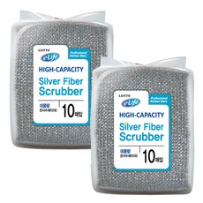 e.Life 大容量銀絲菜瓜布, 10入, 2個