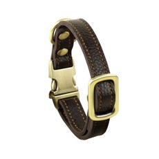 coca 寵物牛皮項圈 棕色, 1個