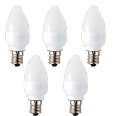 cityo LED燈泡 E12 1W, 黃光, 5入