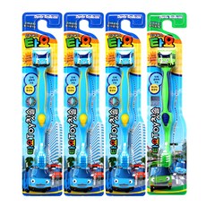 Tayo 角色造型牙刷 藍色 3入, 1組