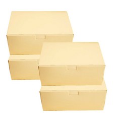 도나앤데코 원터치 런치박스 도시락 화이트 소, 4개입